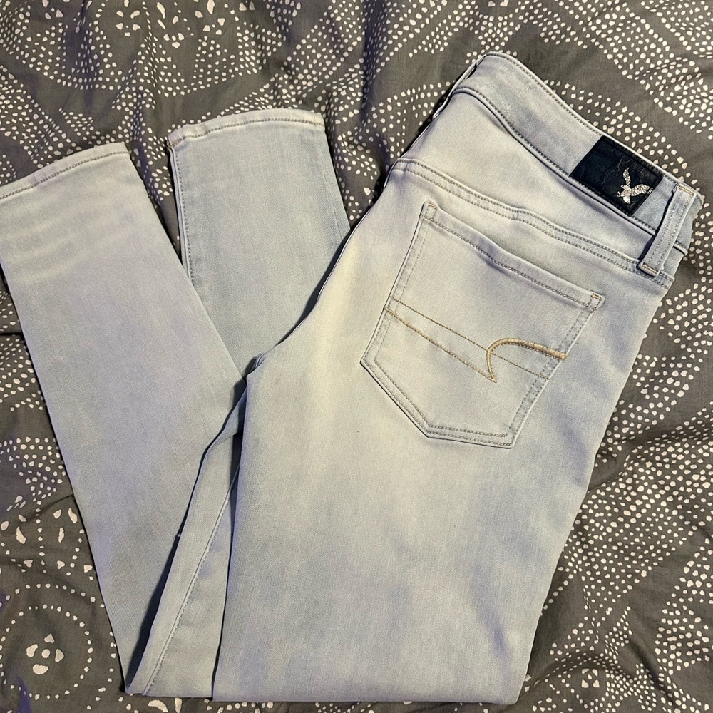 American Eagle Jeggings Size 8 Short Women’s Light Blue